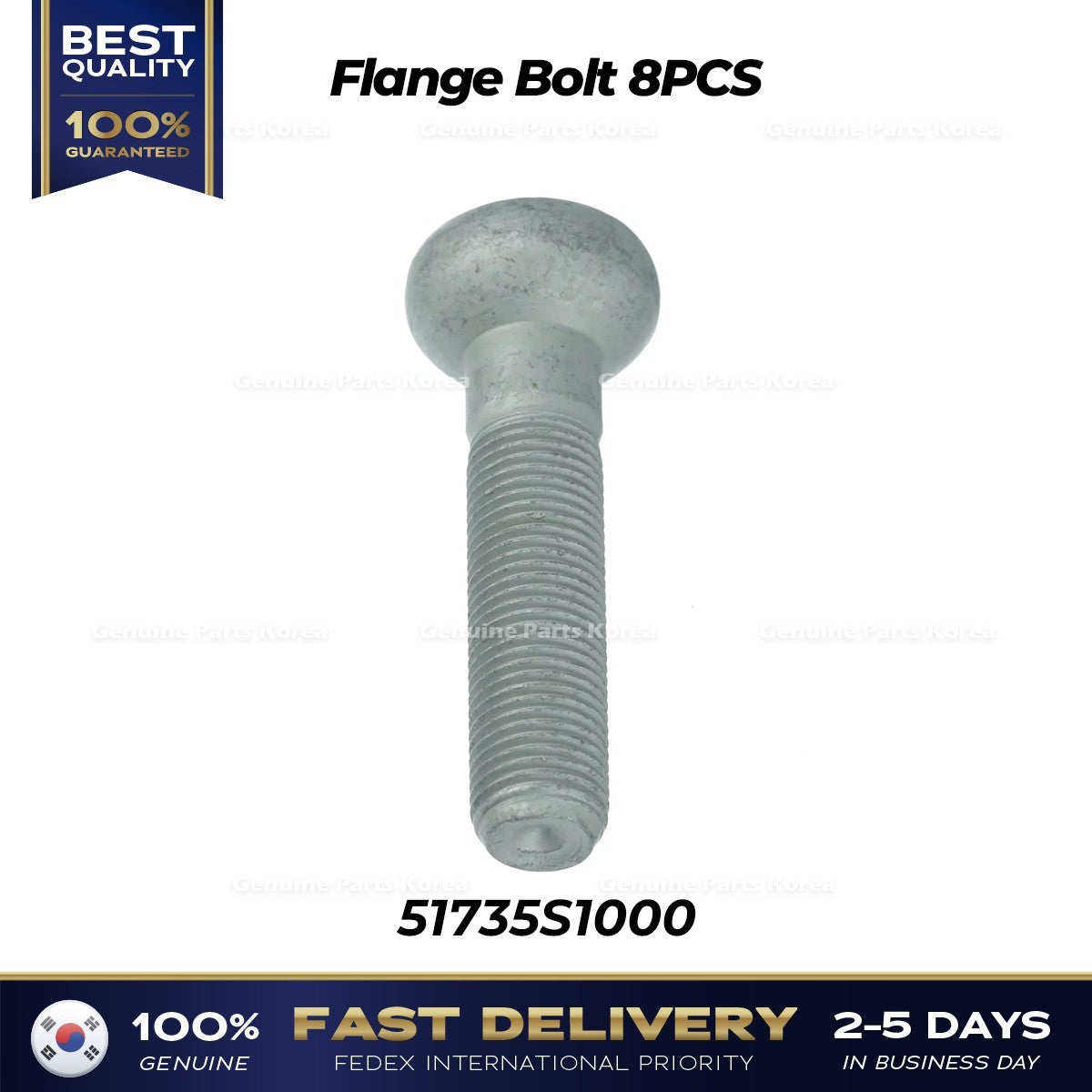 Genuine Flange Bolt 8PCS 51735S1000 for Hyundai Kia