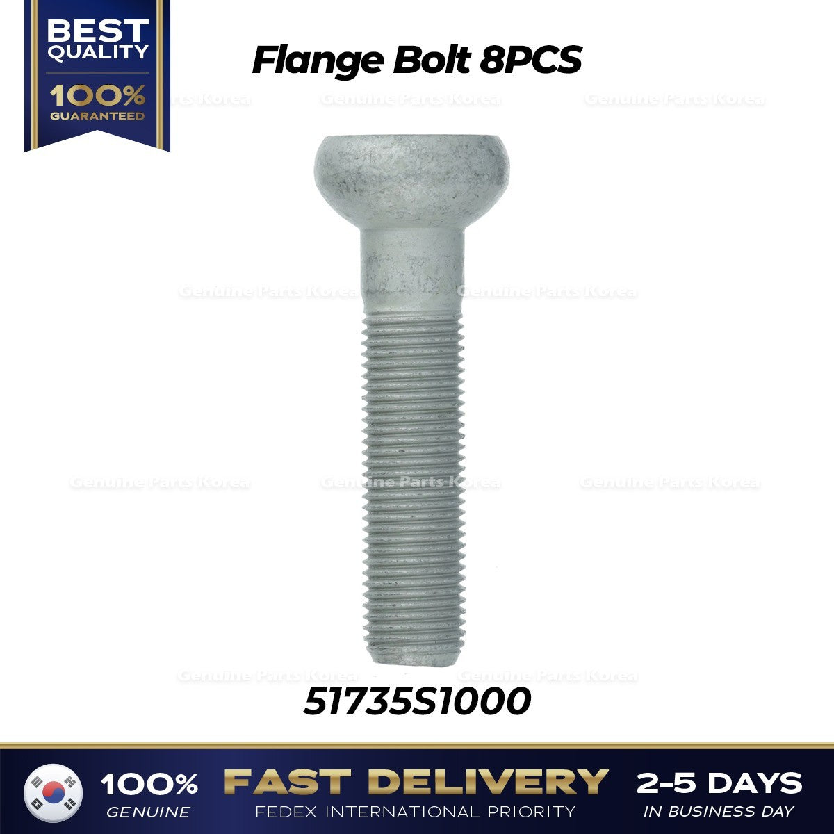 Genuine Flange Bolt 8PCS 51735S1000 for Hyundai Kia