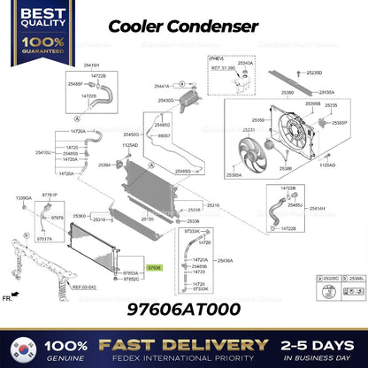 Genuine Cooler Condenser 97606AT000 for Kia Niro
