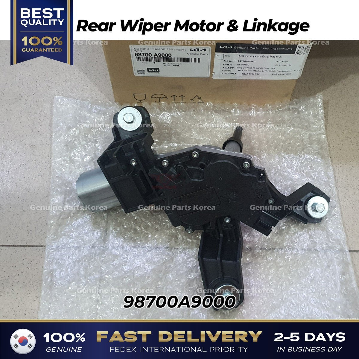 Genuine Rear Wiper Motor & Linkage 98700A9000 for Kia Sedona
