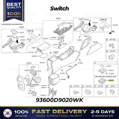 Genuine Switch 93600D9020WK for Kia Sportage