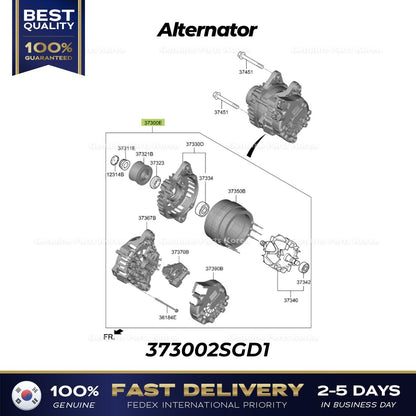 Genuine Alternator 373002SGD1 for  Hyundai Santa Cruz Kia Sorento