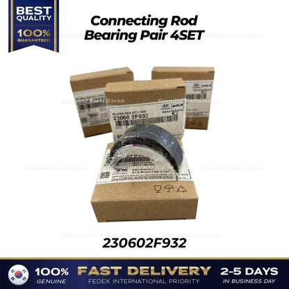 Genuine Connecting Rod Bearing Pair 4SET 230602F932 for Hyundai Santa Fe