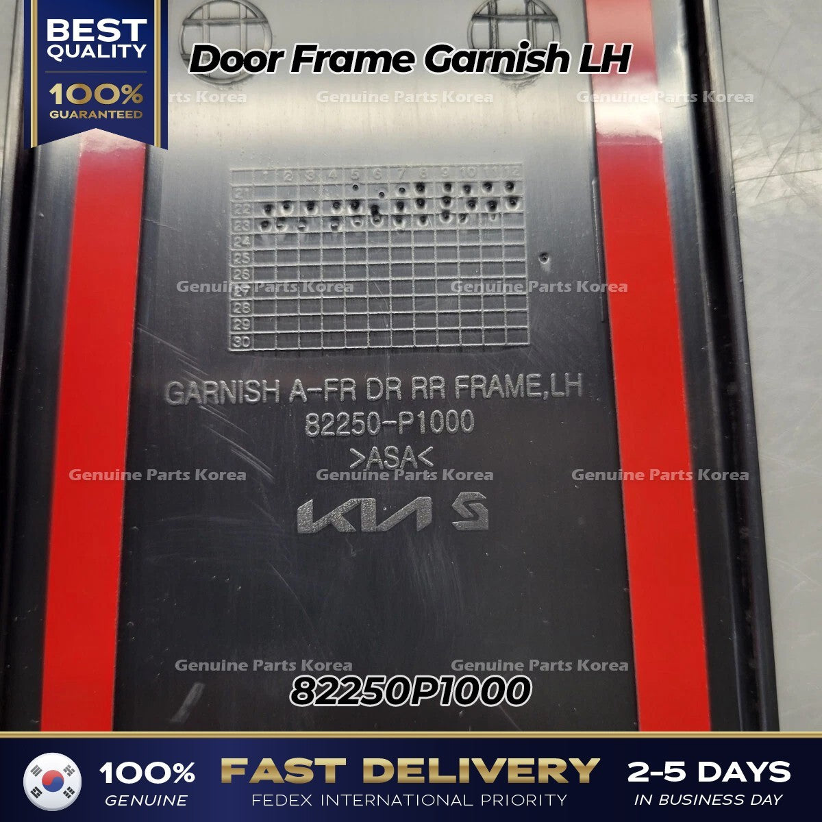 Genuine Door Frame Garnish LH 82250P1000 for Kia Sportage