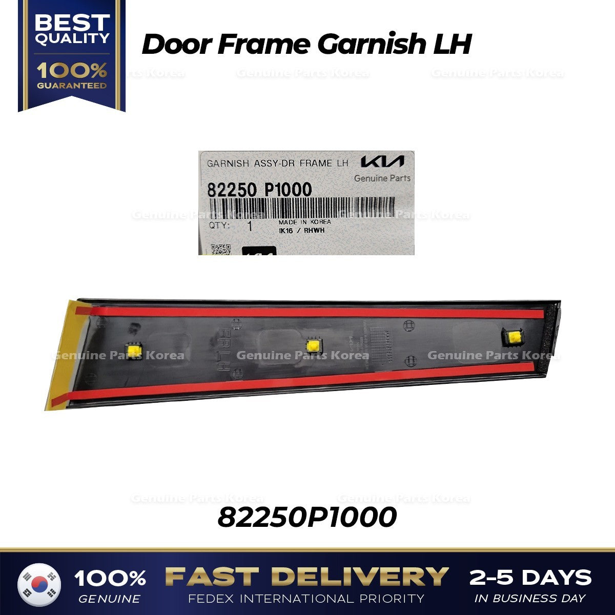 Genuine Door Frame Garnish LH 82250P1000 for Kia Sportage