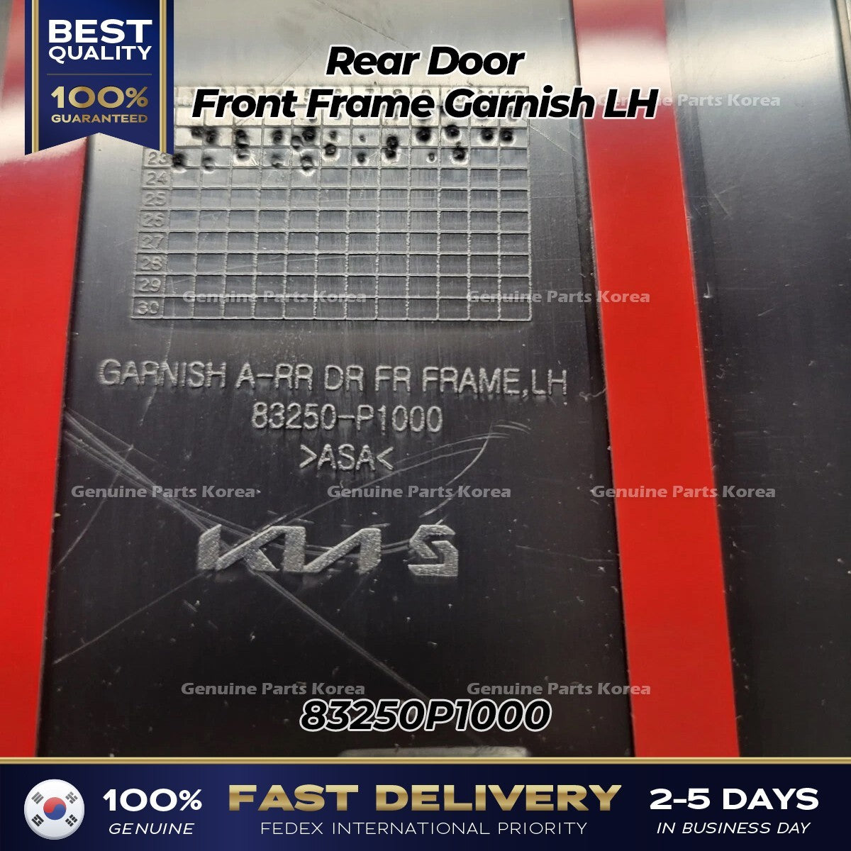 Genuine Rear Door Front Frame Garnish LH 83250P1000 for Kia Sportage