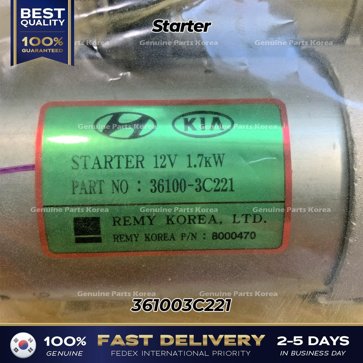 Genuine Starter 361003C221 for Hyundai Azera Kia Cadenza Sedona
