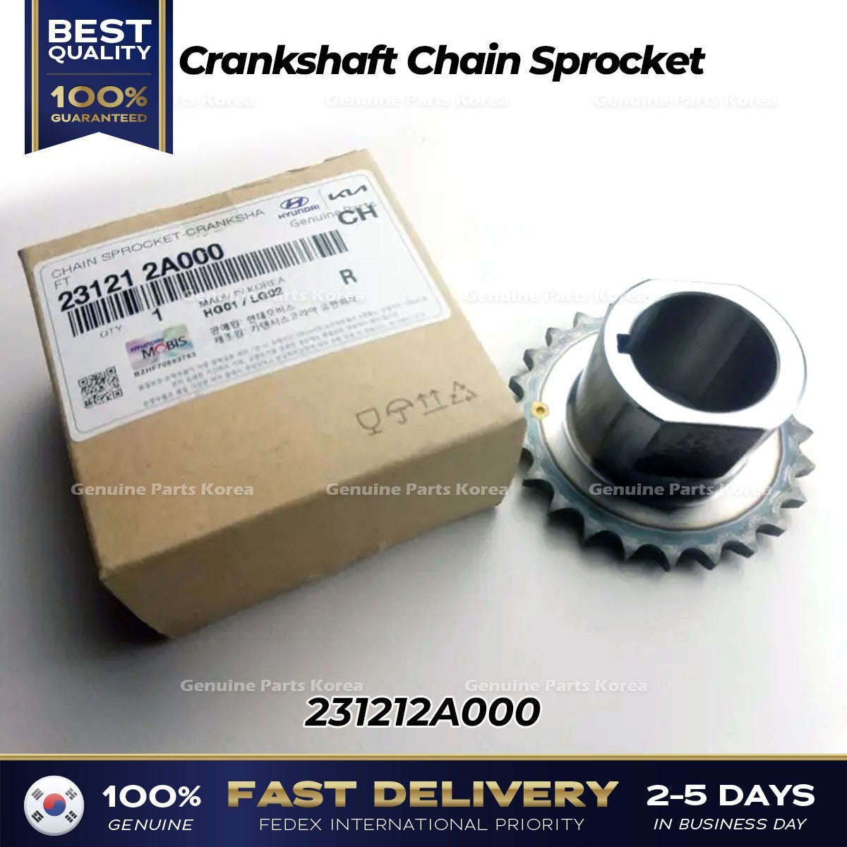 Genuine Crankshaft Chain Sprocket 231212A000 for Hyundai Accent Elantra