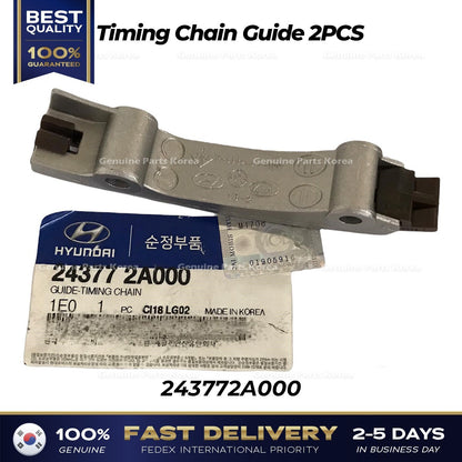 Genuine Timing Chain Guide 2PCS 243772A000 for Hyundai Accent Elantra Tucson