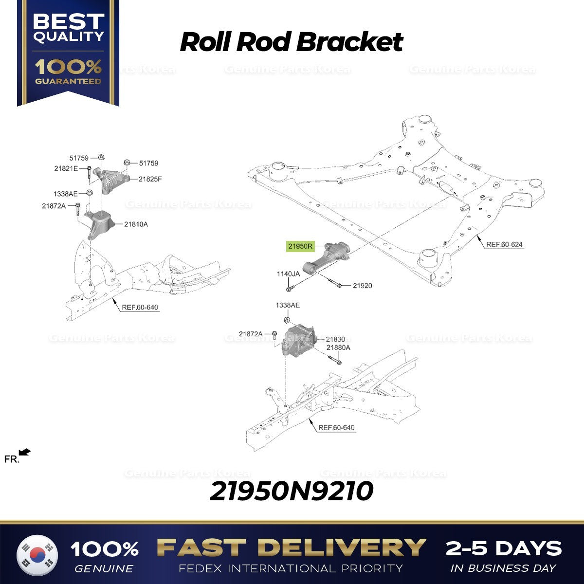 Genuine Roll Rod Bracket 21950N9210 for Hyundai Tucson Kia Sportage