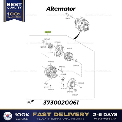 Genuine Alternator 373002G061 for Hyundai Santa Fe Kia Optima