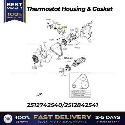 Genuine Thermostat Housing & Gasket 2512742540 for Hyundai H1 H100