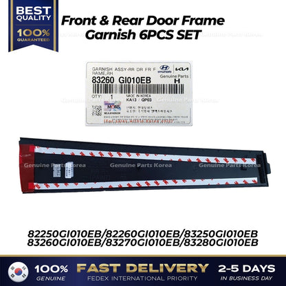 Genuine Front & Rear Door Frame Garnish 6PCS SET for Hyundai Ioniq 5