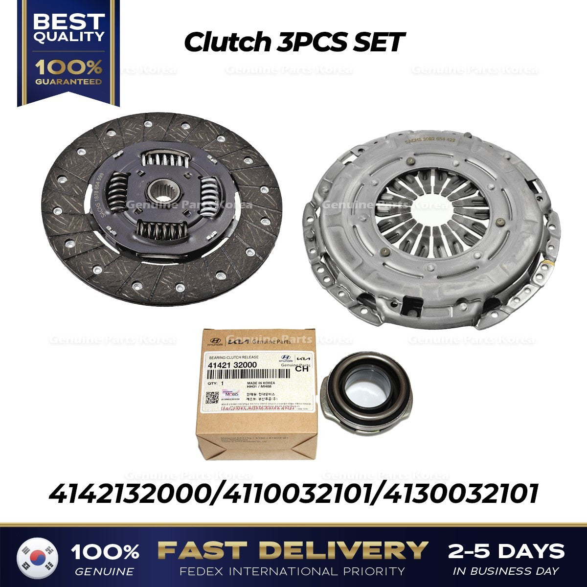 Genuine Clutch 3PCS SET 4142132000 4110032101 4130032101 for Hyundai Elantra