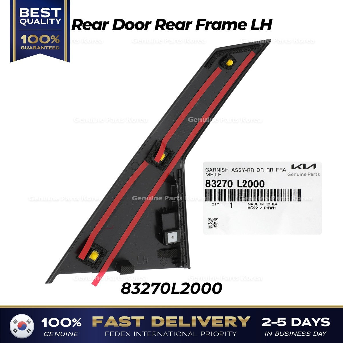 Genuine Rear Door Rear Frame LH 83270L2000 for Kia K5