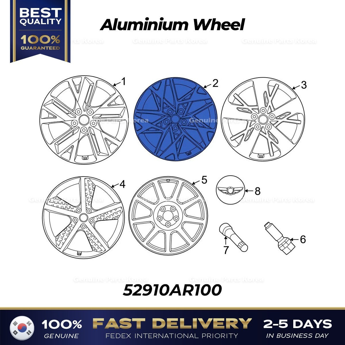 Genuine Aluminium Wheel 52910AR100 for Genesis GV70