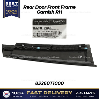 Genuine Rear Door Front Frame Garnish RH 83260T1000 for Hyundai Genesis G80