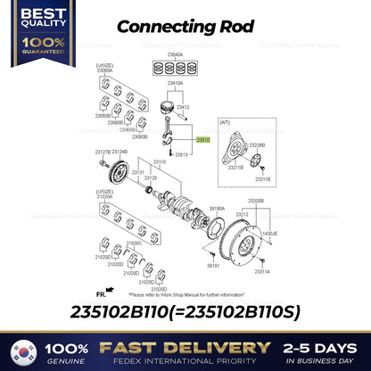 Genuine Connecting Rod 235102B110 for Hyundai Accent i20