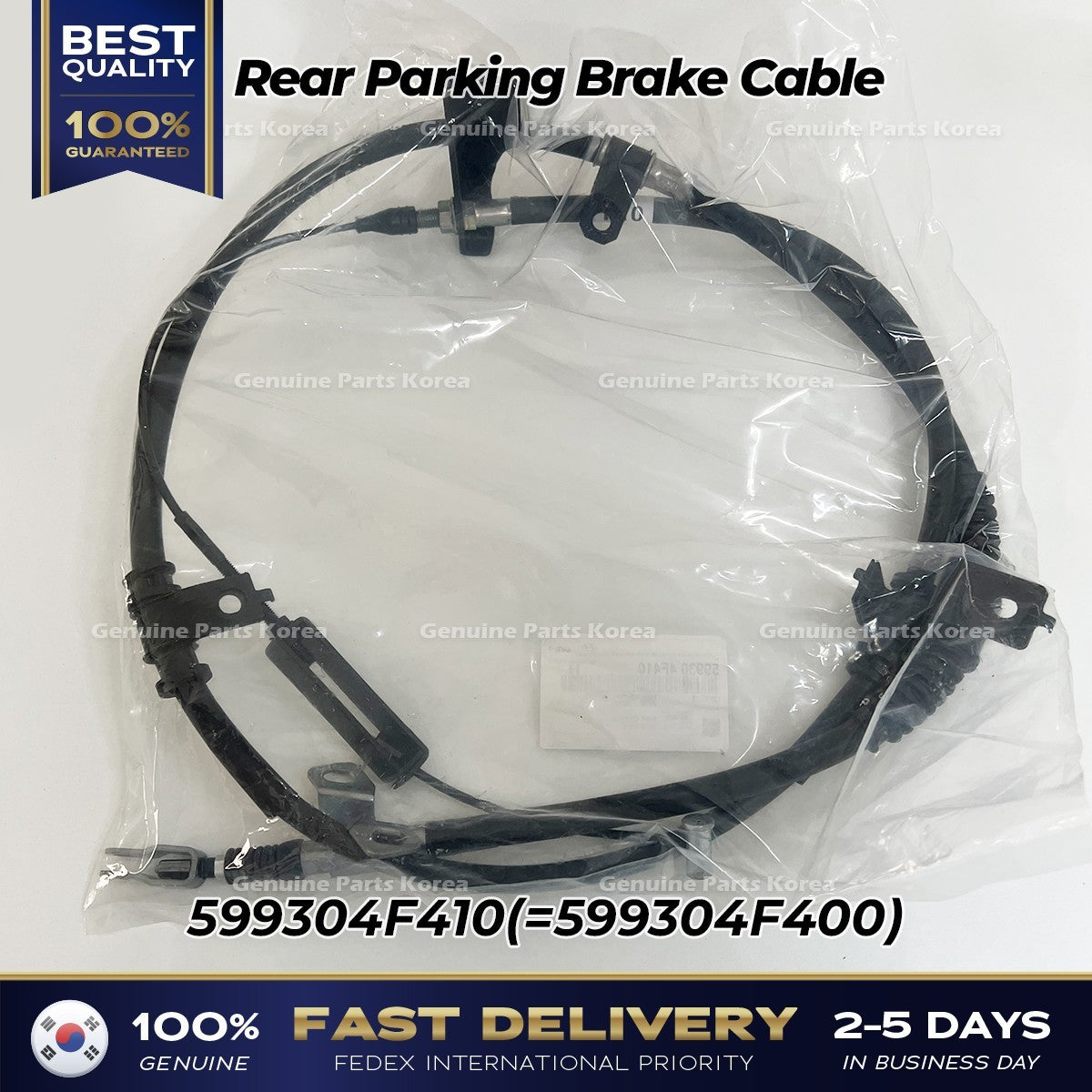 Genuine Rear Parking Brake Cable 599304F410 for Hyundai H100 Porter II
