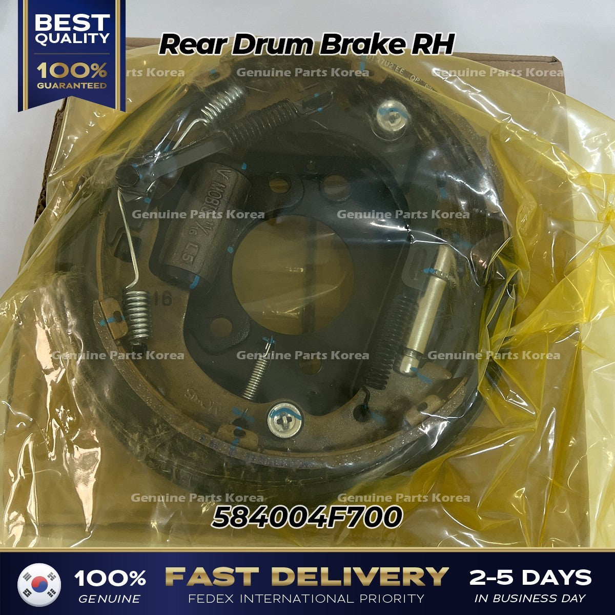 Genuine Rear Drum Brake RH 584004F700 for Hyundai H100 Porter II