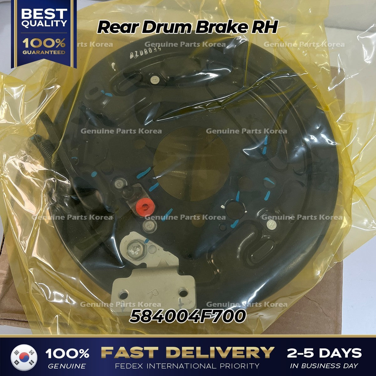 Genuine Rear Drum Brake RH 584004F700 for Hyundai H100 Porter II