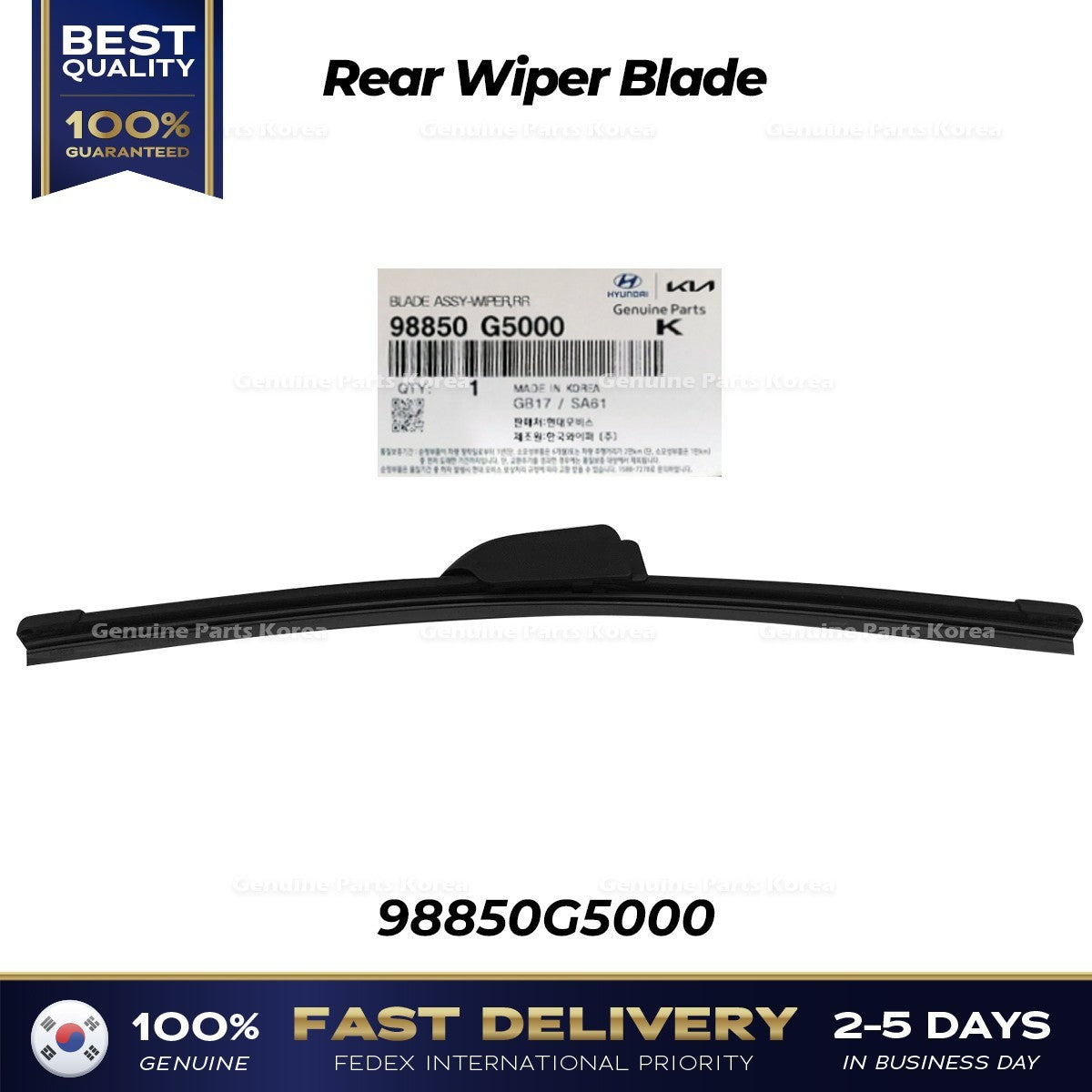 Genuine Rear Wiper Blade 98850G5000 for Kia Niro