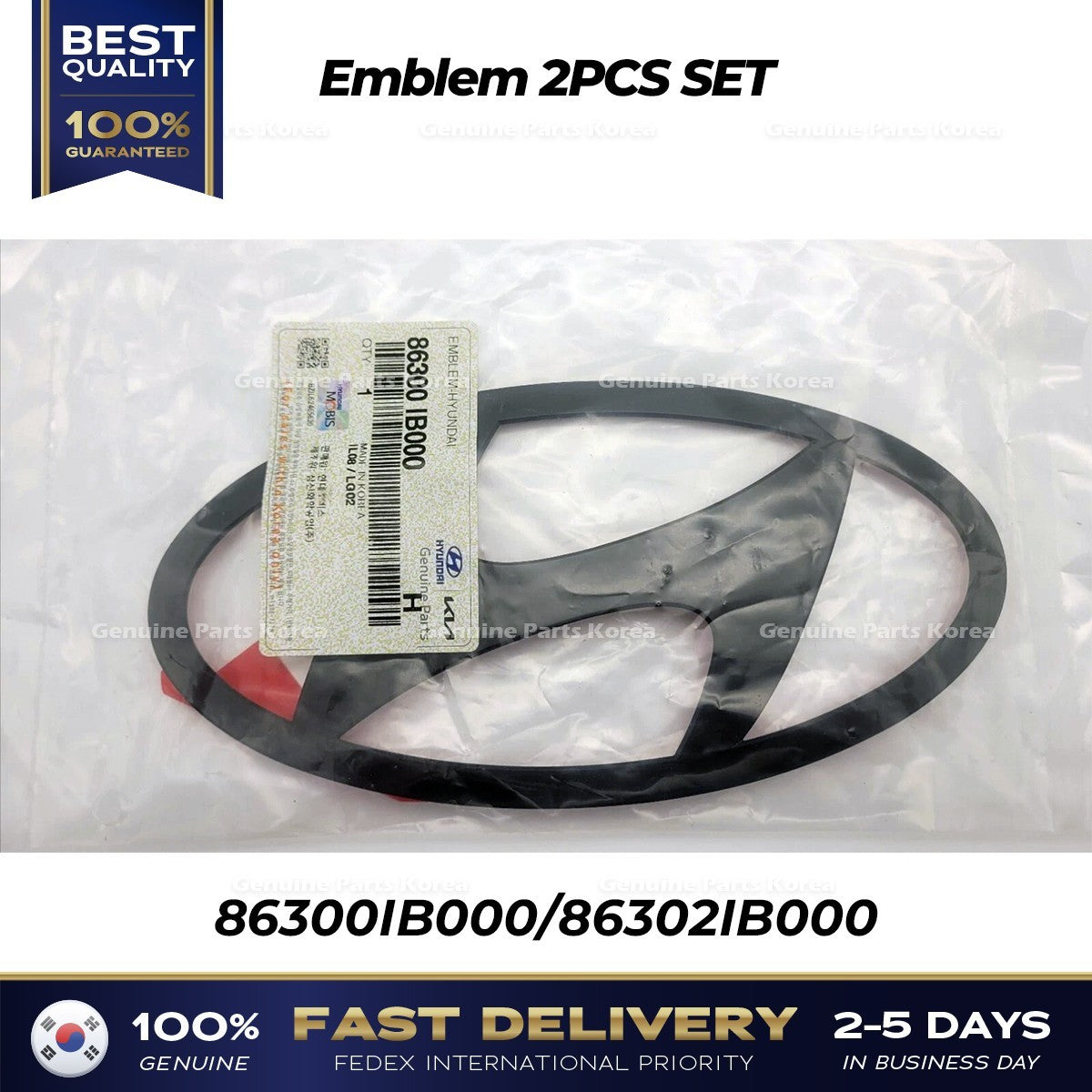 Genuine Emblem 2PCS SET 86300IB000 86302IB000 for Hyundai Elantra N