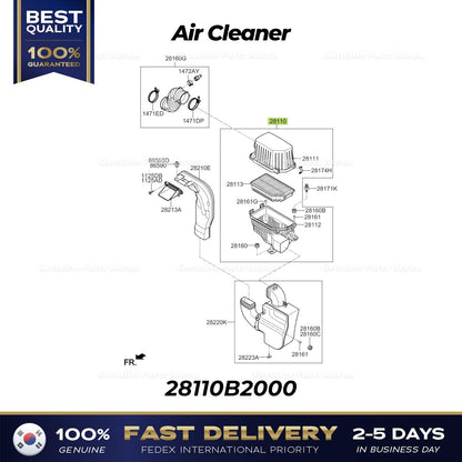 Genuine Air Cleaner 28110B2000 for Kia Soul