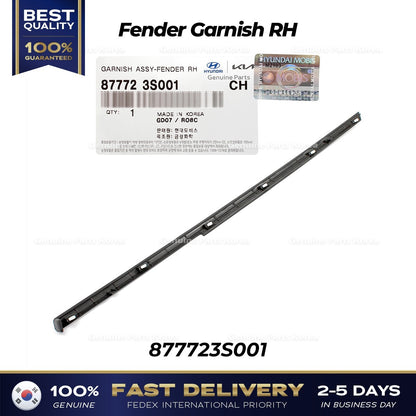 Genuine Fender Garnish RH 877723S001 for Hyundai Sonata