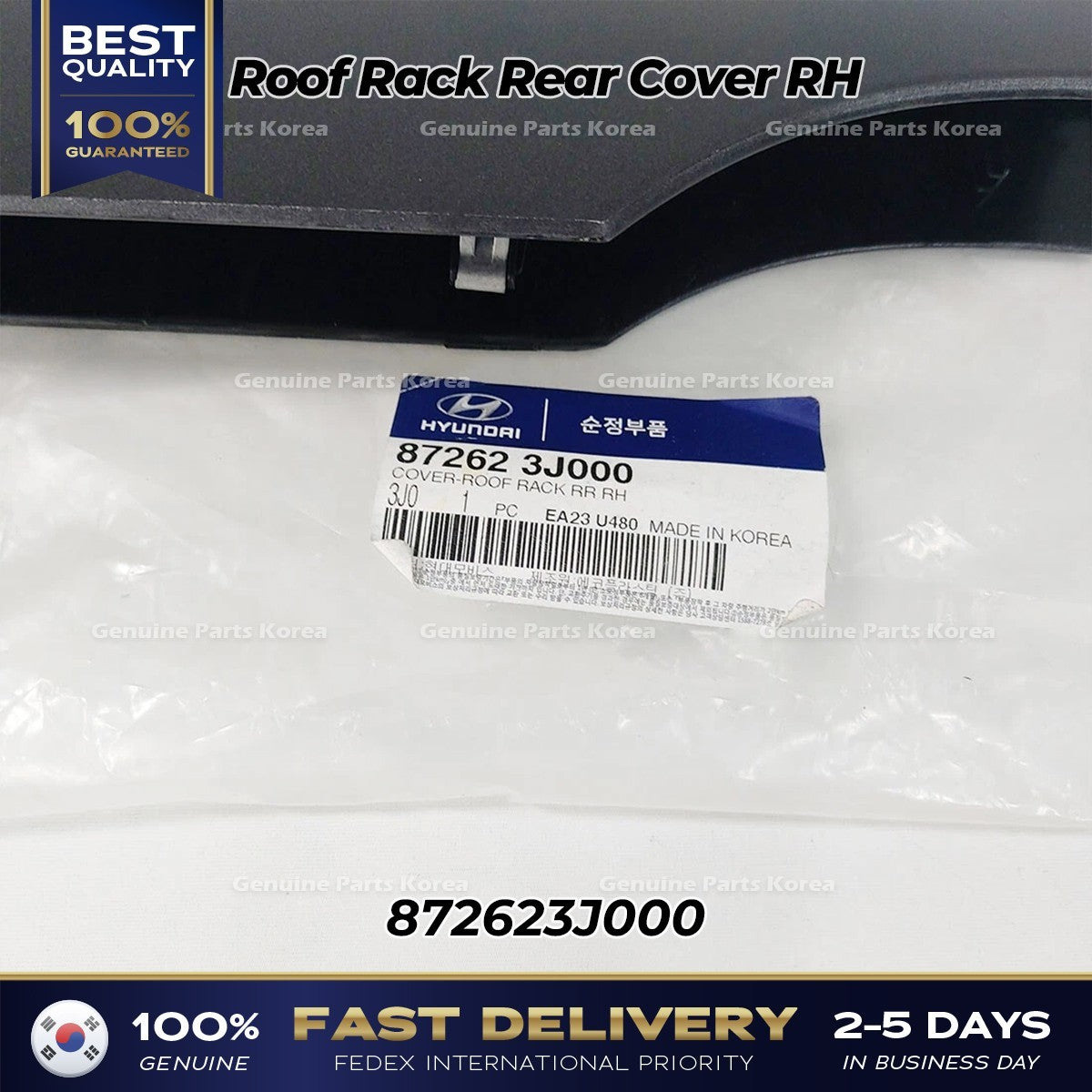 Genuine Roof Rack Rear Cover RH 872623J000 for Hyundai Veracruz