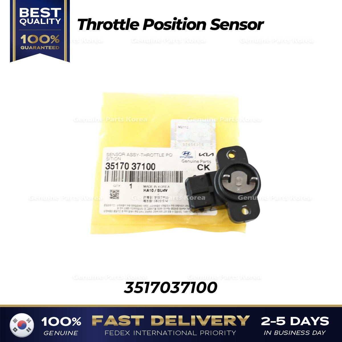 Genuine Throttle Position Sensor 3517037100 for Hyundai Santa Fe Kia Optima