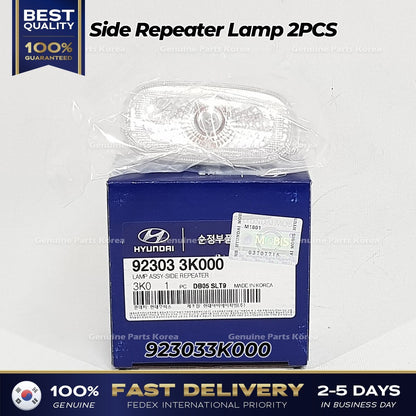 Genuine Side Repeater Lamp 2PCS 923033K000 for Hyundai Santa Fe