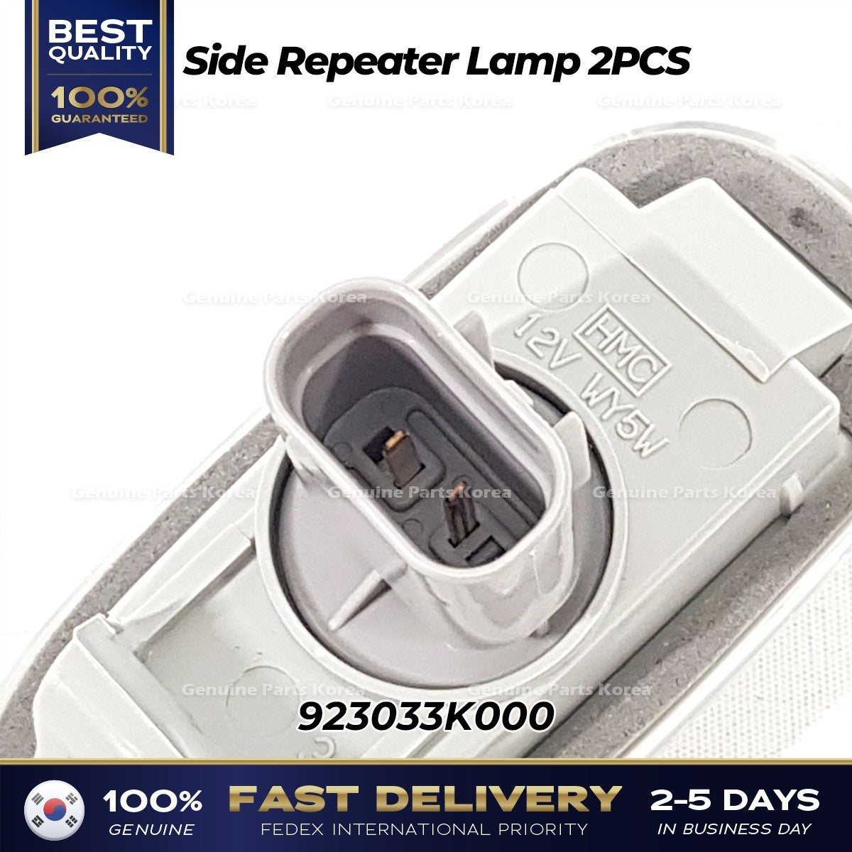 Genuine Side Repeater Lamp 2PCS 923033K000 for Hyundai Santa Fe