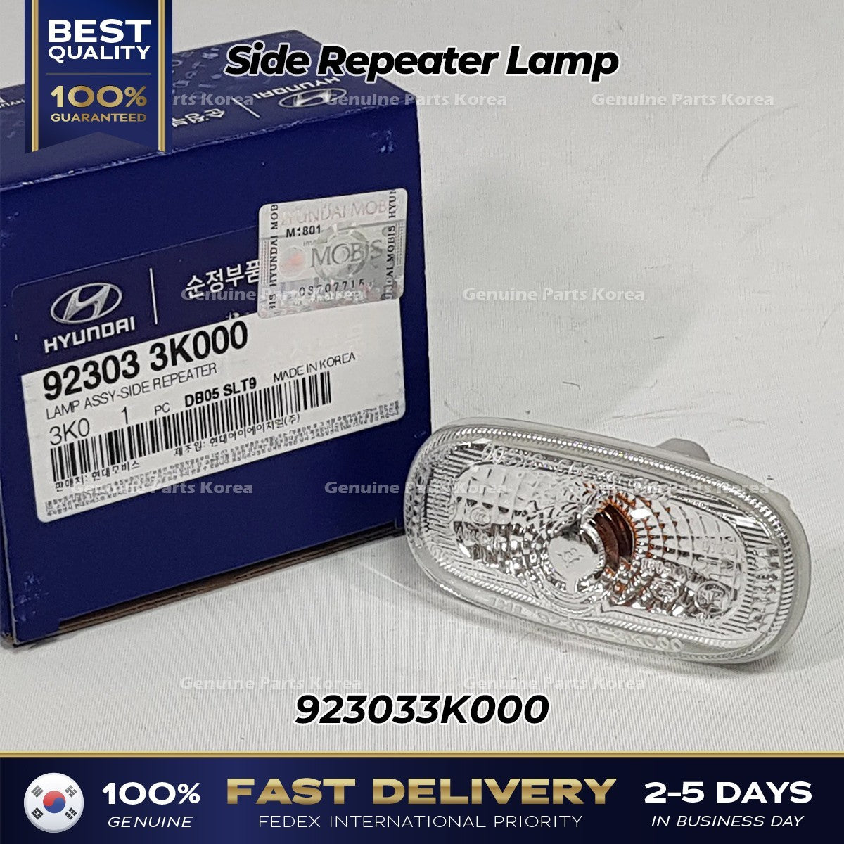 Genuine Side Repeater Lamp 923033K000 for Hyundai Santa Fe