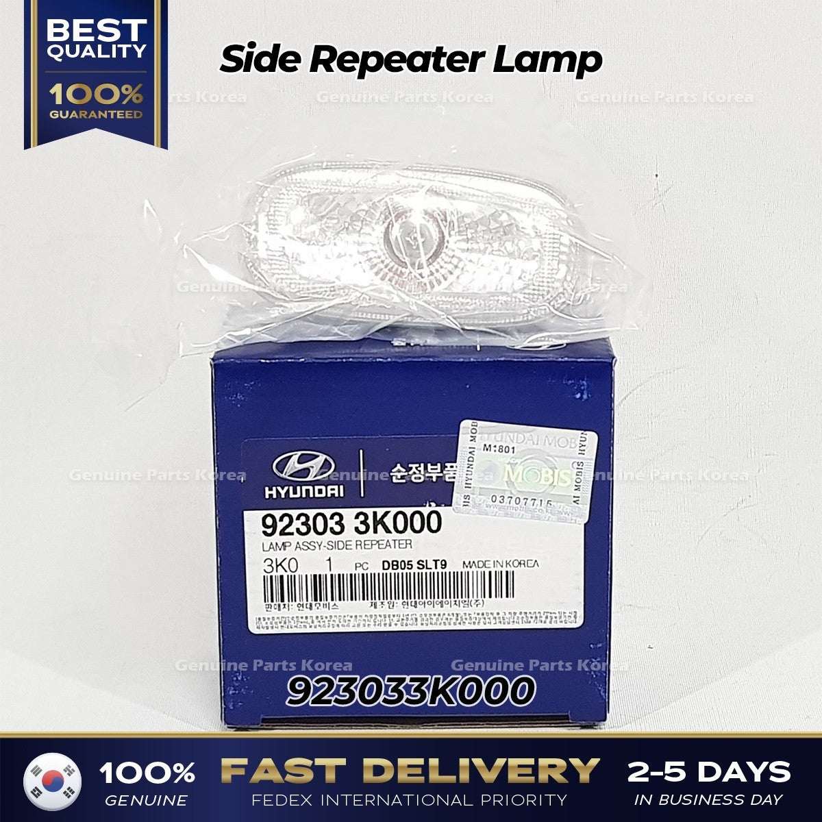 Genuine Side Repeater Lamp 923033K000 for Hyundai Santa Fe