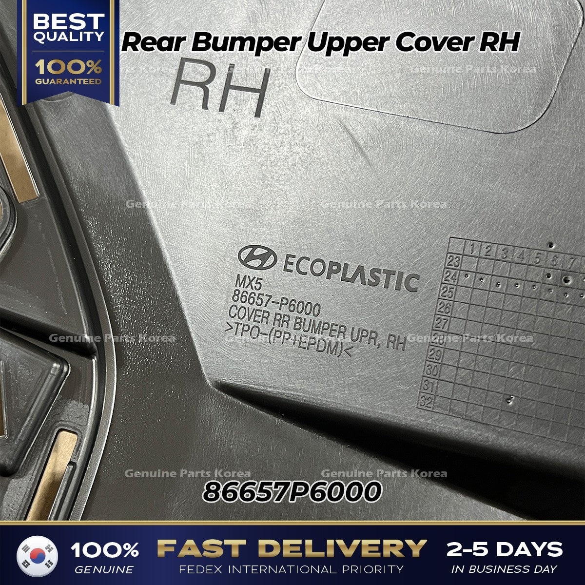 Genuine Rear Bumper Upper Cover RH 86657P6000 for Hyundai Santa Fe Hybrid