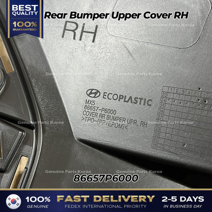 Genuine Rear Bumper Upper Cover RH 86657P6000 for Hyundai Santa Fe Hybrid