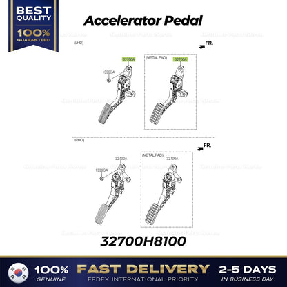 Genuine Accelerator Pedal 32700H8100 for Hyundai Kona Kia Stonic