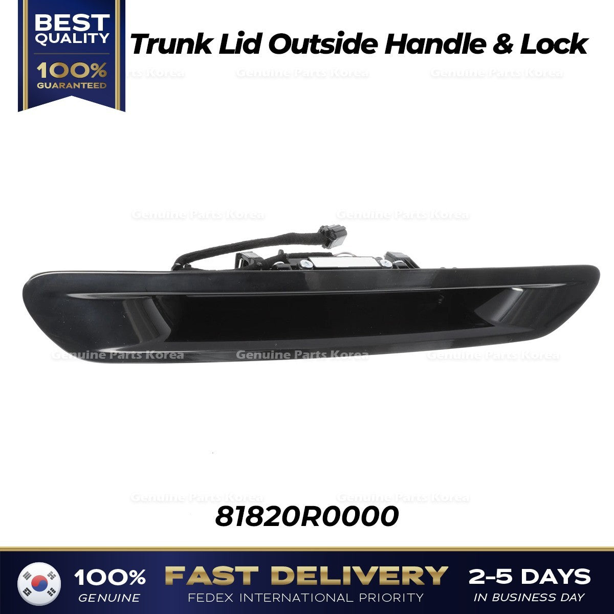 Genuine Trunk Lid Outside Handle & Lock 81820R0000 for Kia Carnival