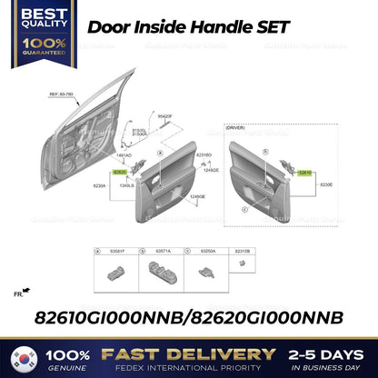 Genuine Door Inside Handle SET 82610GI000NNB 82620GI000NNB for Hyundai Ioniq 5