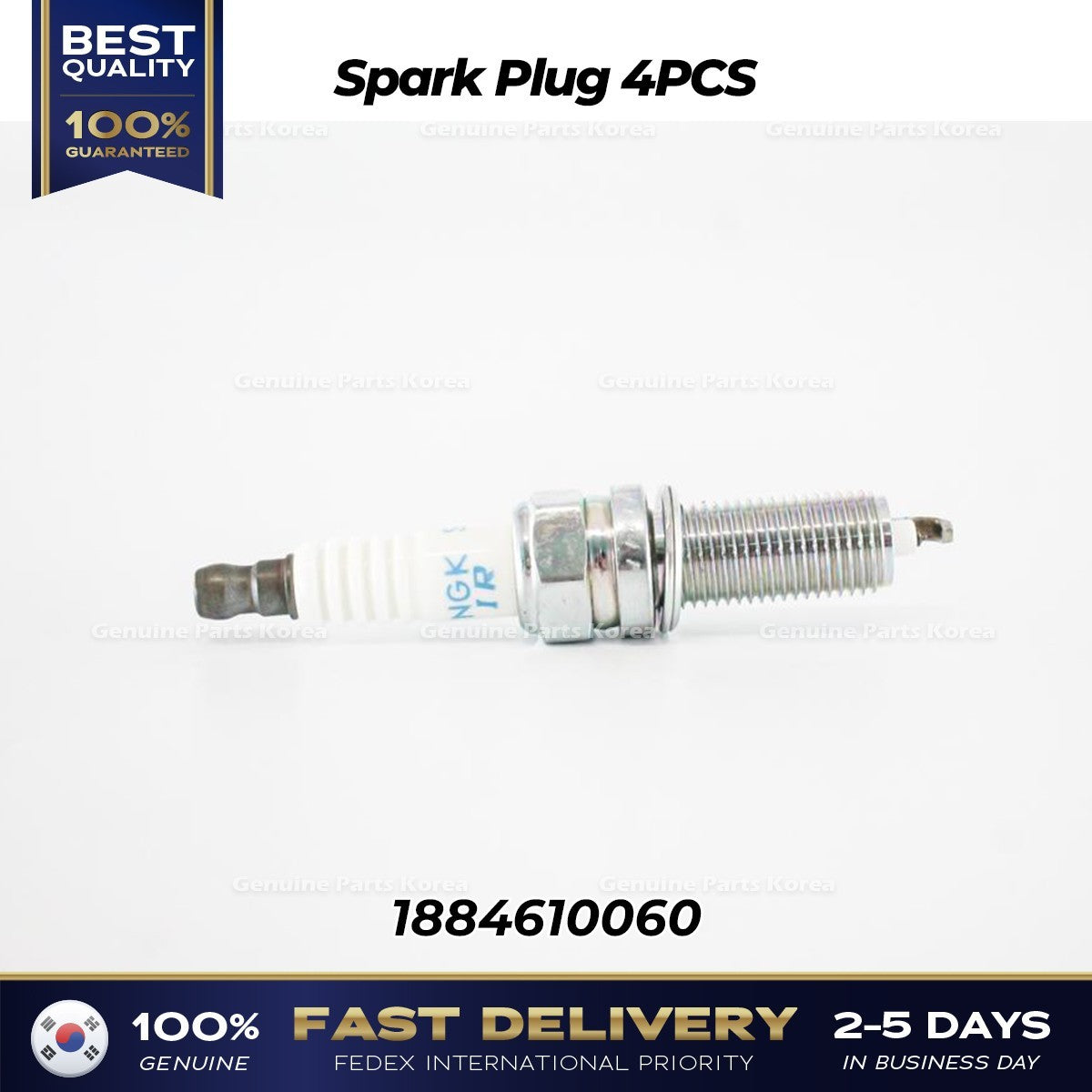 Genuine Spark Plug 4PCS 1884610060 for Hyundai Accent Veloster Kia Rio