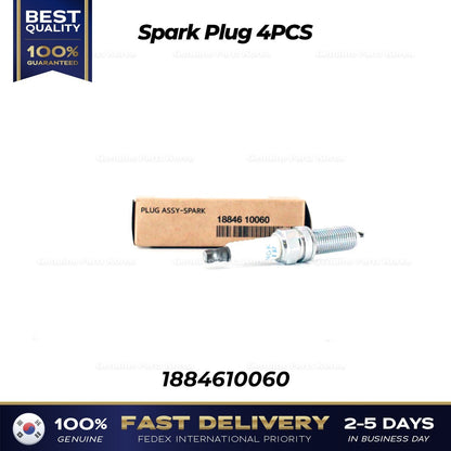Genuine Spark Plug 4PCS 1884610060 for Hyundai Accent Veloster Kia Rio