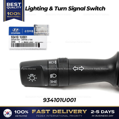 Genuine Lighting & Turn Signal Switch 934101U001 for Hyundai Elantra Kia Forte