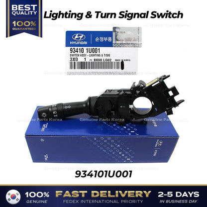 Genuine Lighting & Turn Signal Switch 934101U001 for Hyundai Elantra Kia Forte
