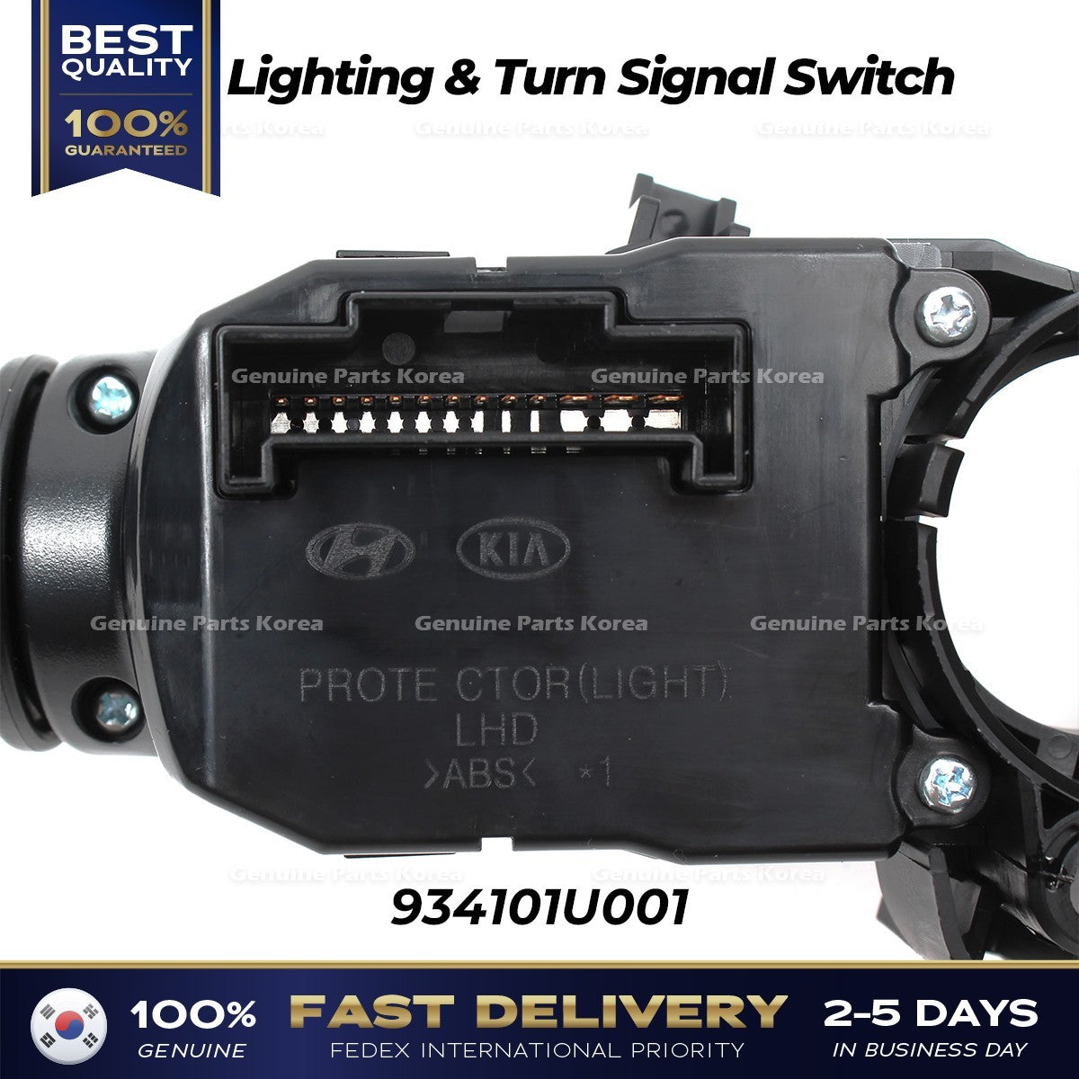 Genuine Lighting & Turn Signal Switch 934101U001 for Hyundai Elantra Kia Forte