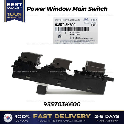 Genuine Power Window Main Switch 935703K600 for Hyundai Sonata