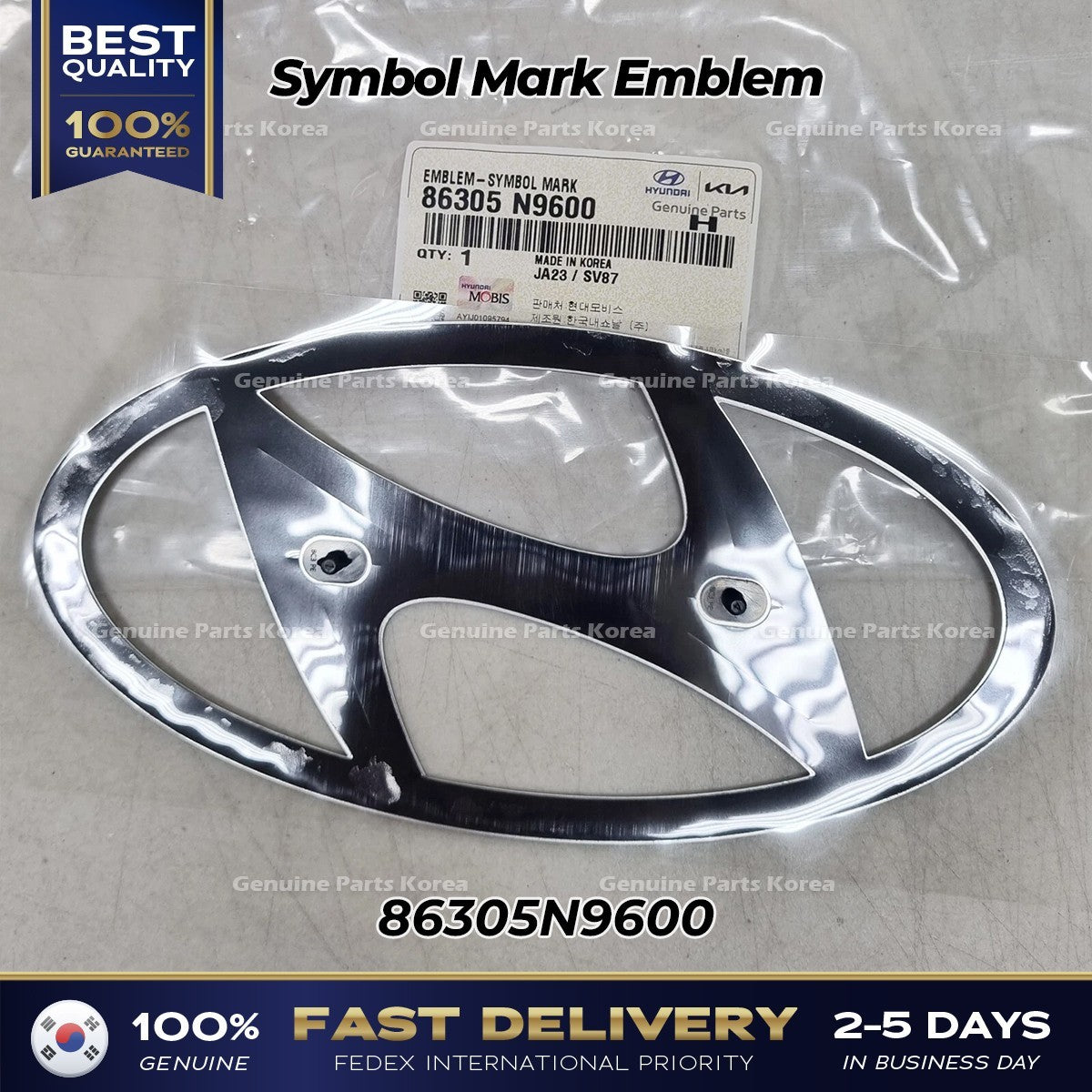 Genuine Symbol Mark Emblem 86305N9600 for Hyundai Tucson