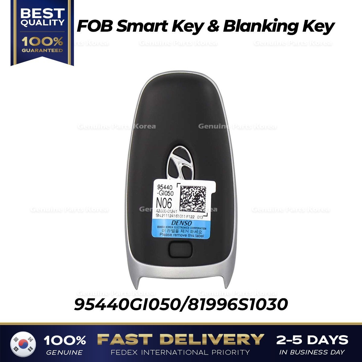 Genuine FOB Smart Key & Blanking Key 95440GI050 for Hyundai Genesis GV80