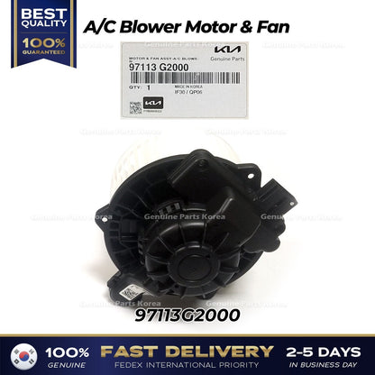 Genuine A/C Blower Motor & Fan 97113G2000 for Hyundai Ioniq Kia Niro