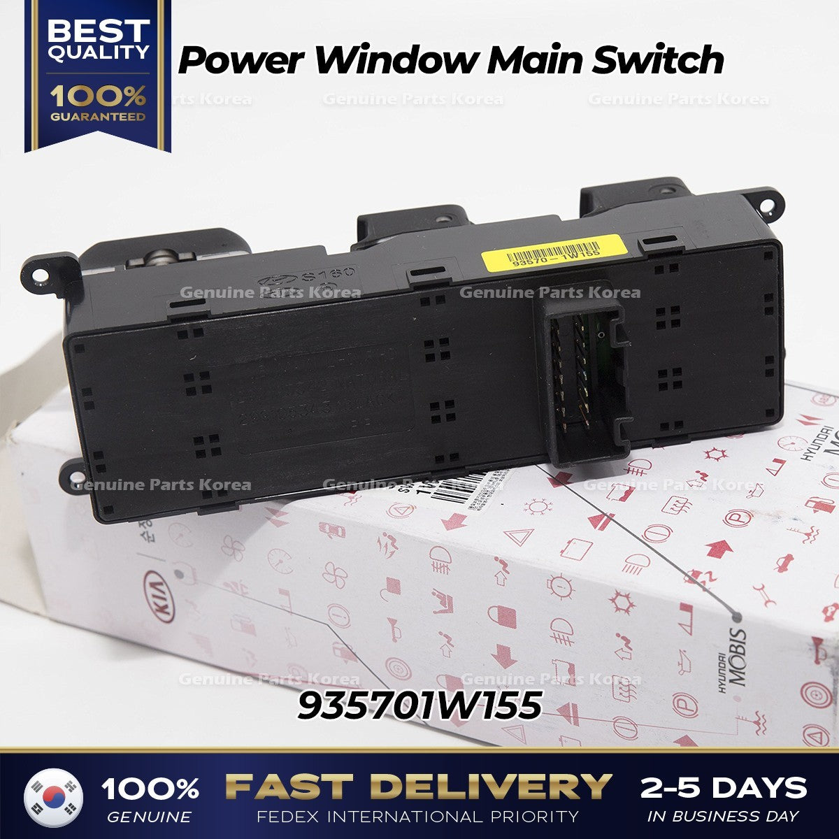 Genuine Power Window Main Switch 935701W155 for Kia Rio